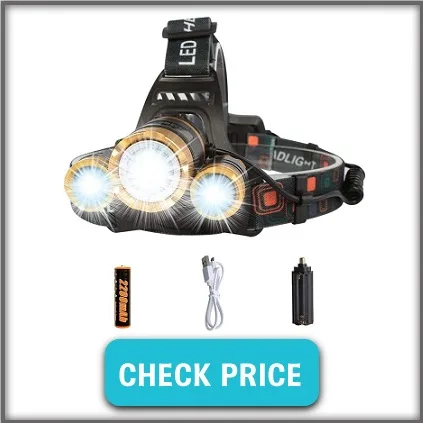 Head worn flashlight for first aid