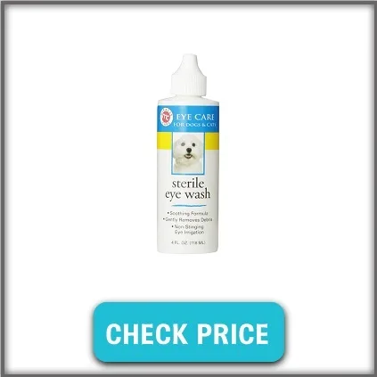 Saline eye solution eye wash
