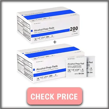 alcohol wipes for first aid