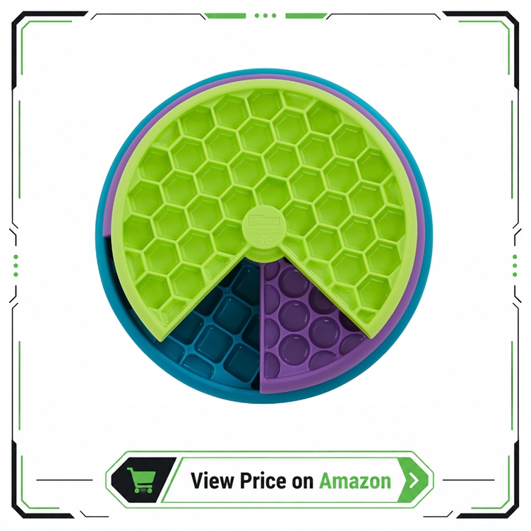 double puzzle feeder for active dogs