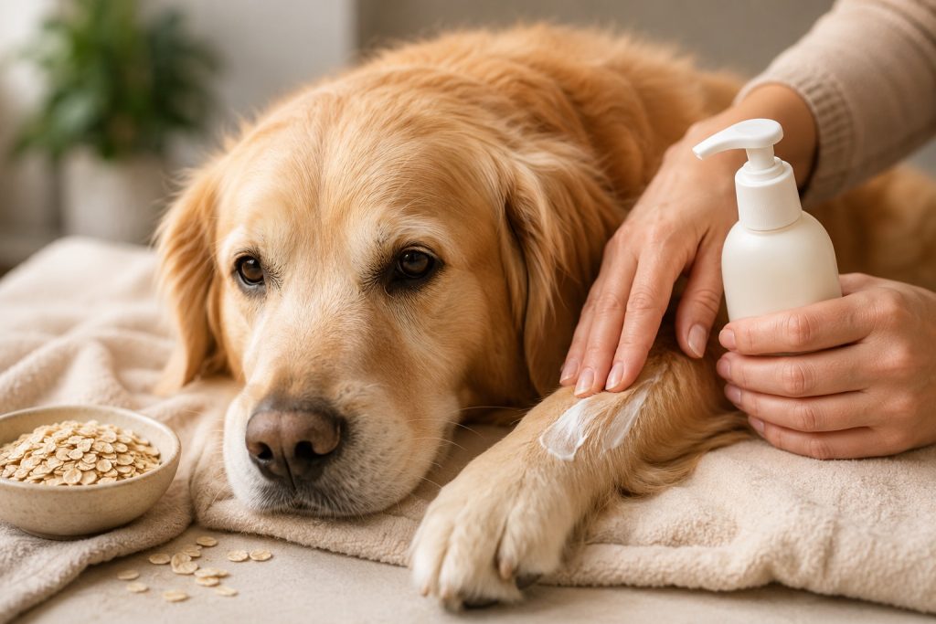 can you put aveeno lotion on dogs