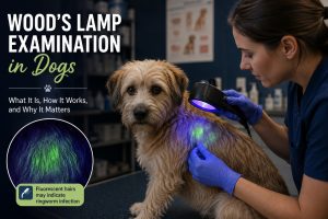 woods lamp examination in dogs